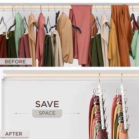 MORALVE 5-tier beechwood hanger reveals sturdy construction