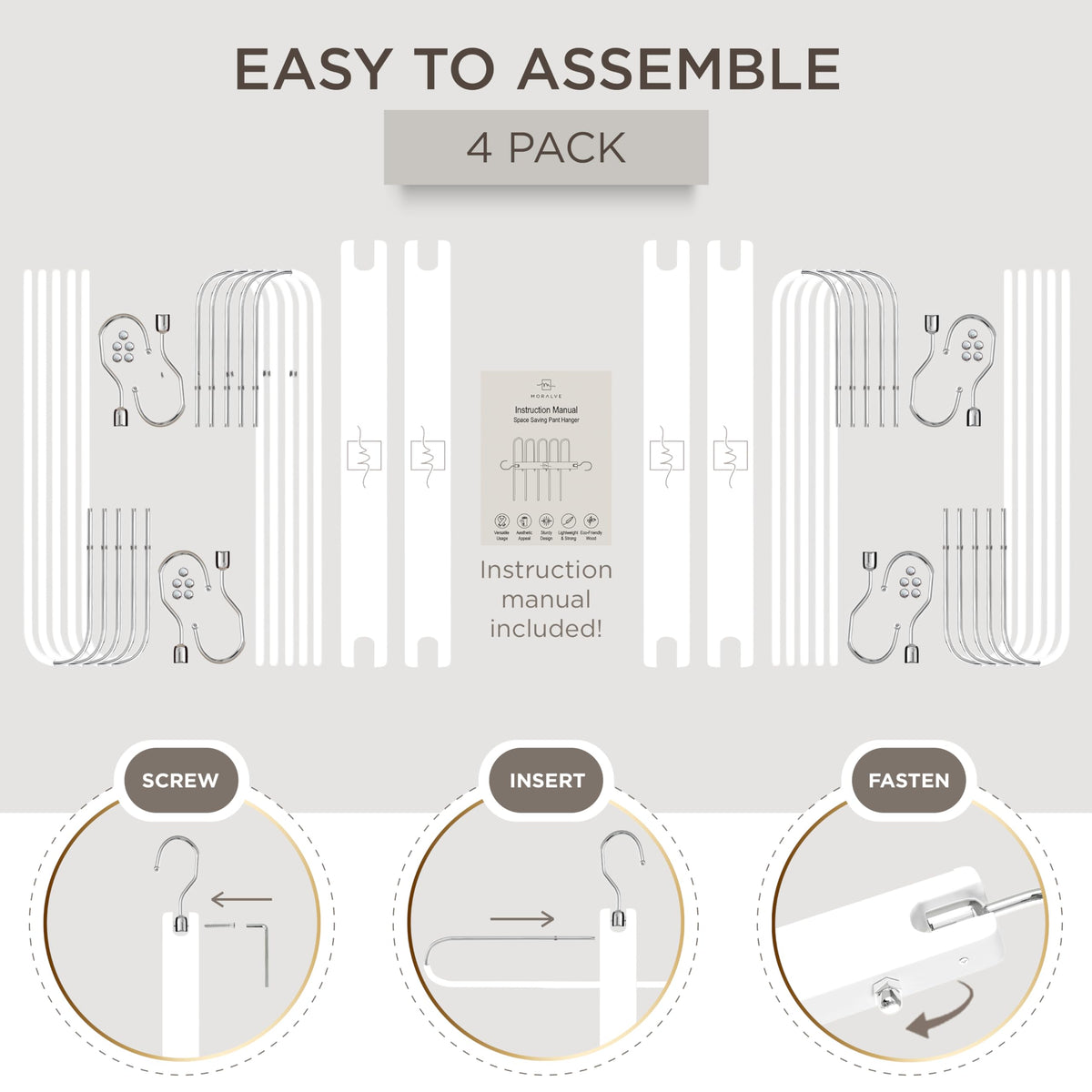 MORALVE closet organizer supports multiuse storage and accessibility