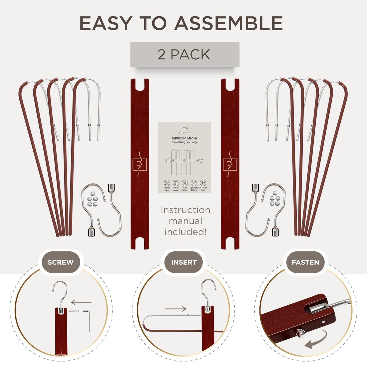 MORALVE closet transformation 2-pack creates a more organized space