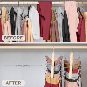 MORALVE beechwood and steel hardware ensuring lasting garment security