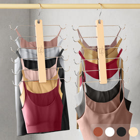 MORALVE European Beechwood tank-top hangers with 360° swivel hook for easy access