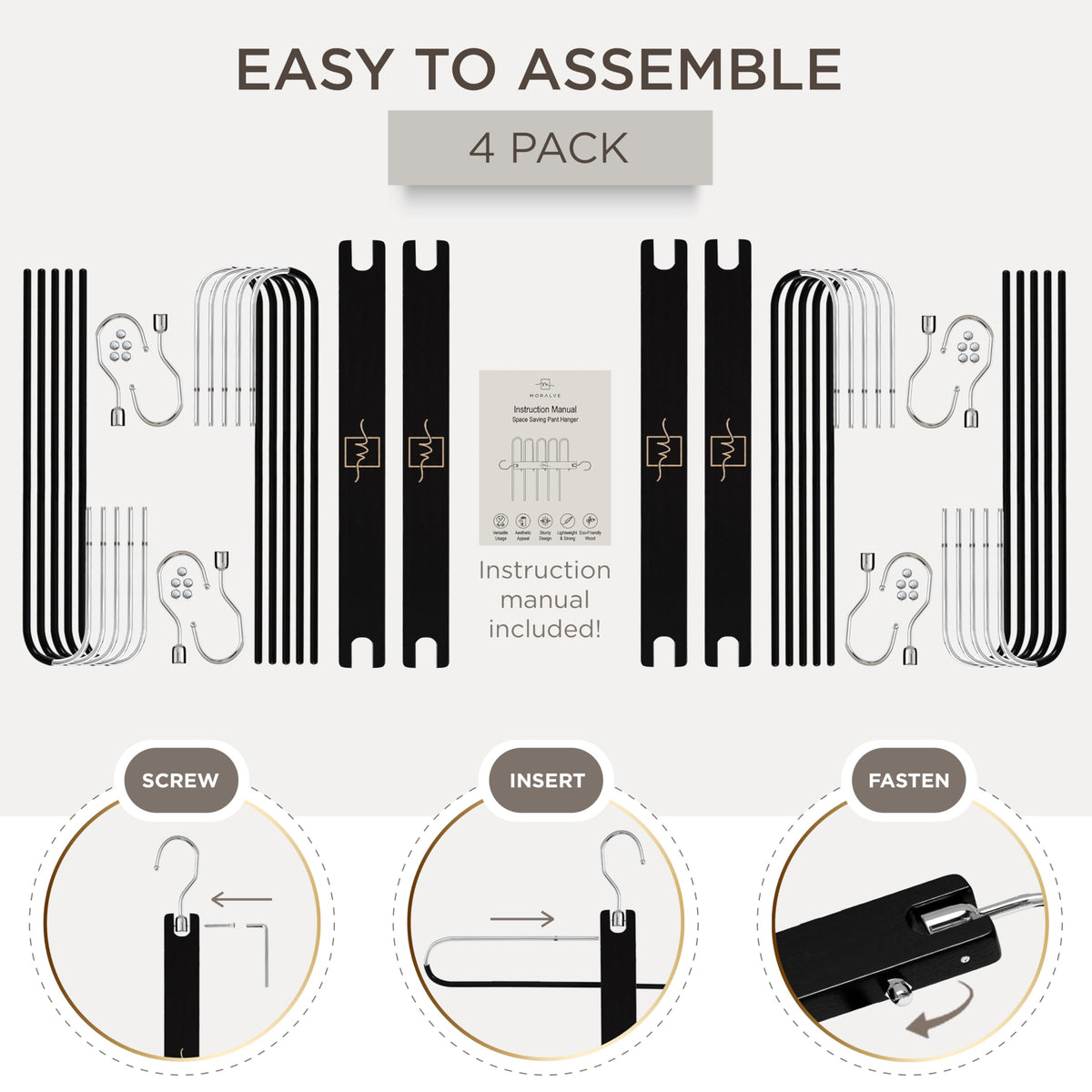 MORALVE five-tier design provides flexible wardrobe organization.