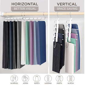 MORALVE five-tier pants hanger keeps outfits organized and reachable