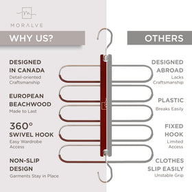 MORALVE closet-saving design helps create a cleaner wardrobe.