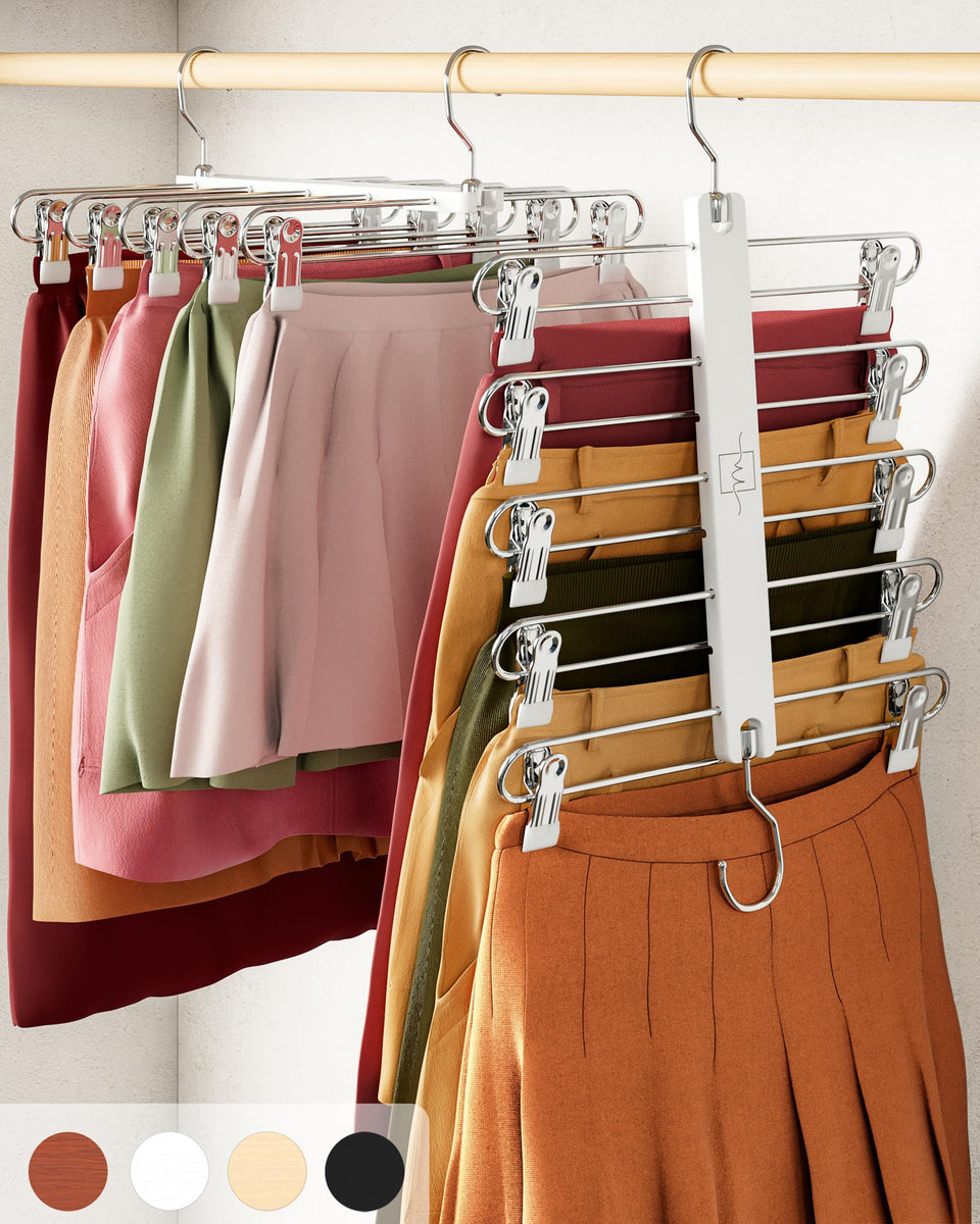 MORALVE skirt hanger clip close-up with secure non-slip grip