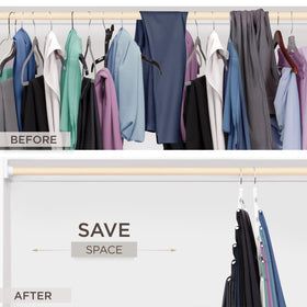 MORALVE space-saving wardrobe organizer helps declutter closets