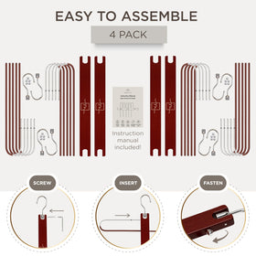 MORALVE 4-pack includes scarf and jeans hangers for versatility.