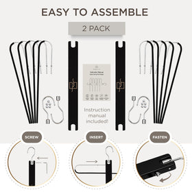 MORALVE two-pack creates a compact, organized closet rack.