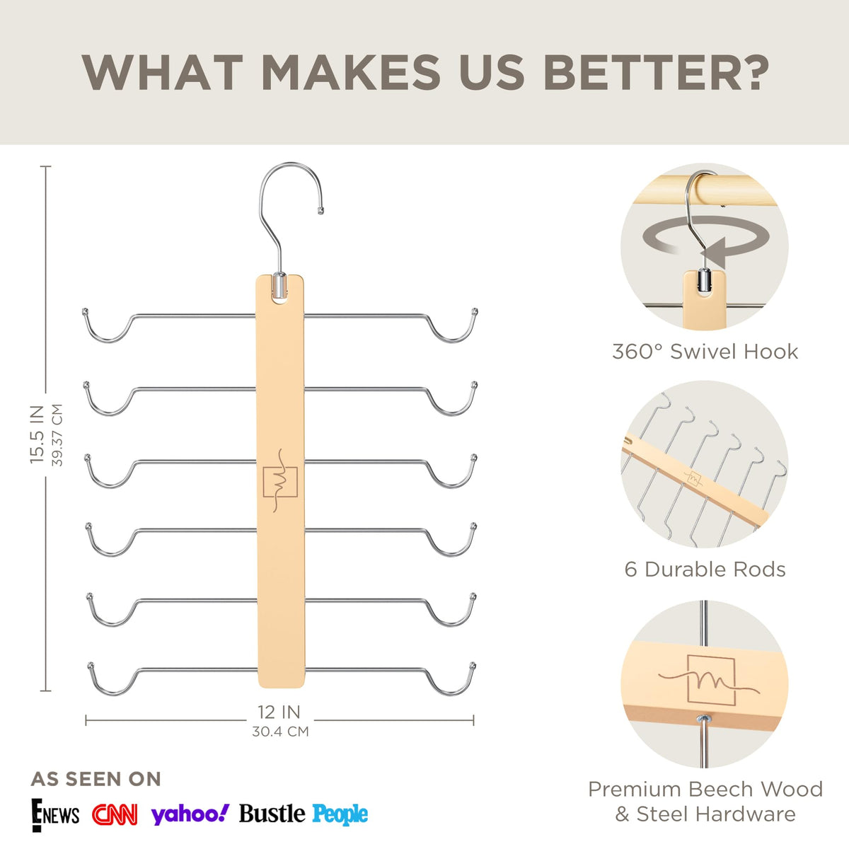 MORALVE two-pack space-saving closet hangers for bras and camisoles