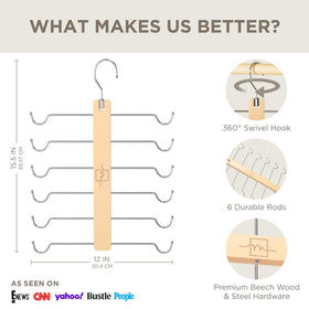 MORALVE two-pack space-saving closet hangers for bras and camisoles