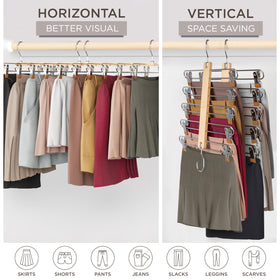 MORALVE vertical and horizontal hanging modes maximize closet space