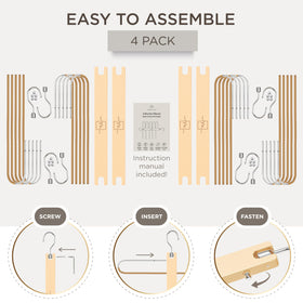 MORALVE warranty-backed beech wood hangers highlighting quality and support.