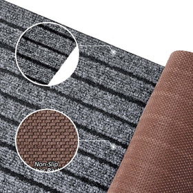 Morefany runner anti-slip backing demonstrates secure footing on various floors