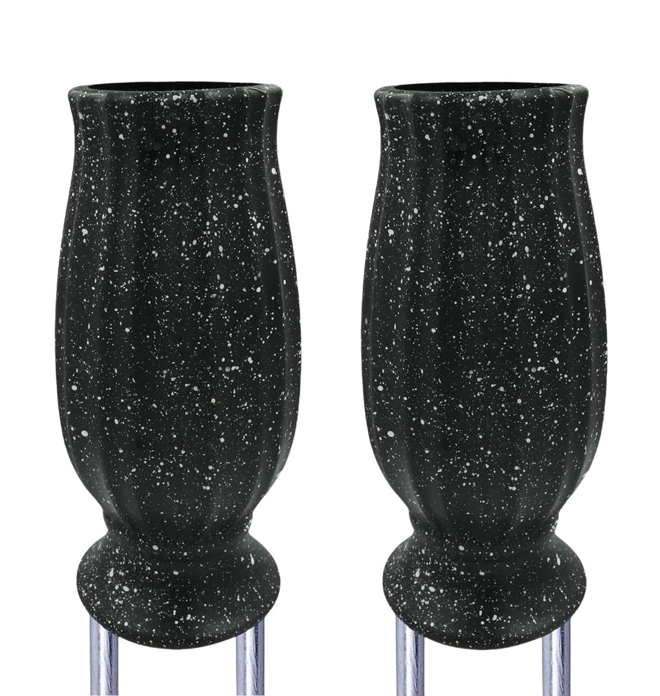 Moriahan cemetery vase with large mouth for fuller outdoor arrangements