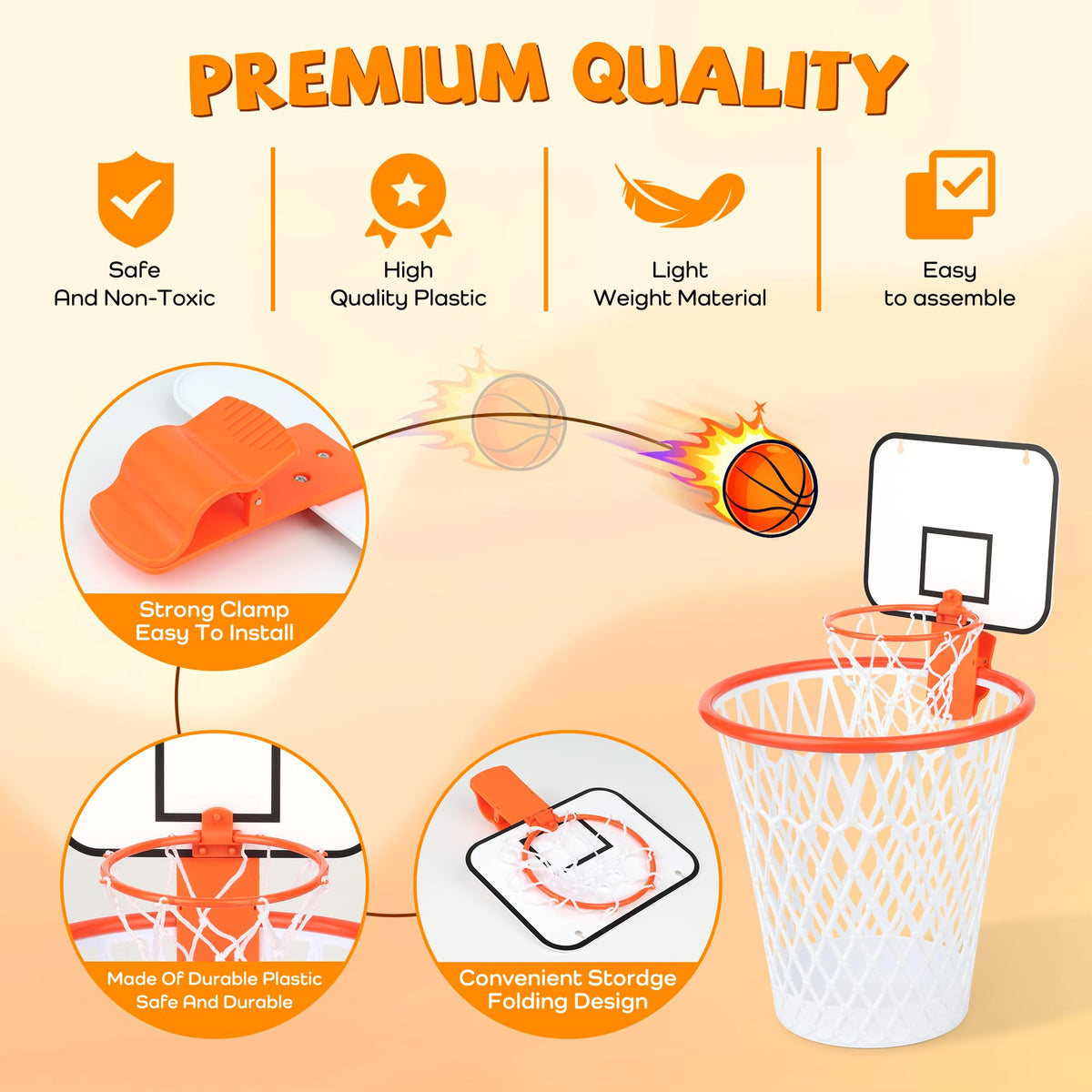Morning Sun 11 by 12 inch trash can fits party setups and events.