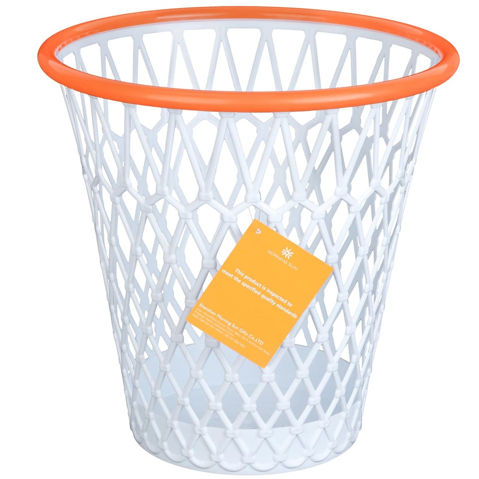 Morning Sun 4.5-gallon basketball trash can suited for modern desks and kitchens.