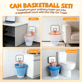 Morning Sun durable plastic trash can withstands outdoor weather and daily use.
