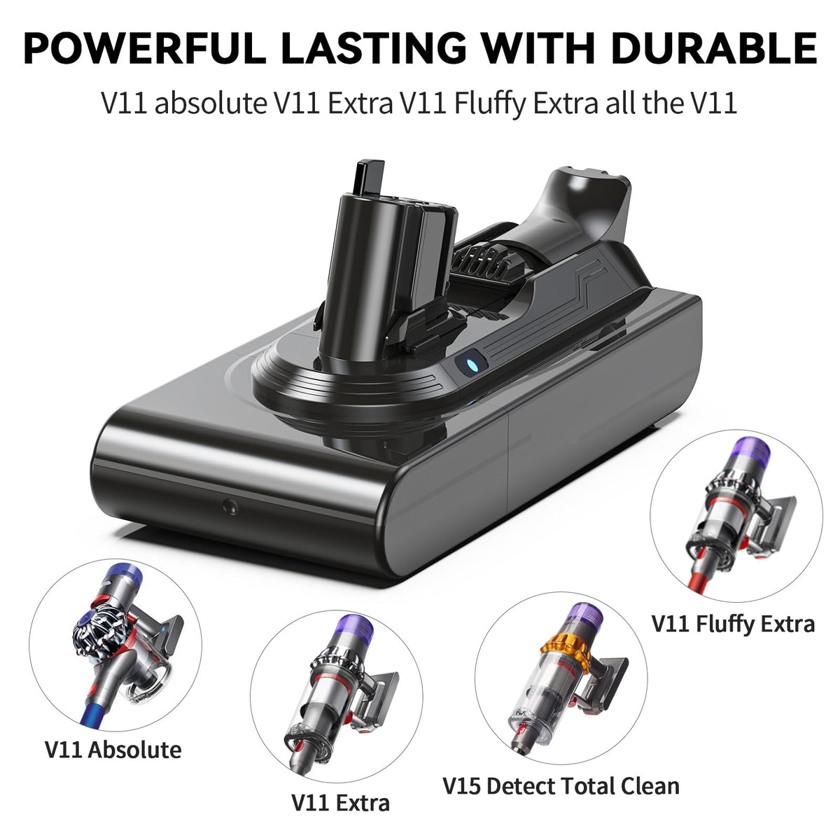 Morpilot battery compatible with V15 SV15 SV16 SV22 for flexible handheld use
