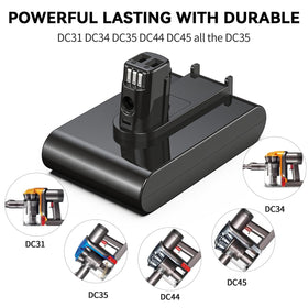 Morpilot DC35 battery used in handheld vacuum for extended cleaning sessions