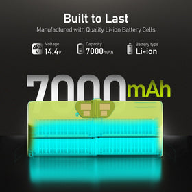 Morpilot Roomba battery label with UL/CE safety marks