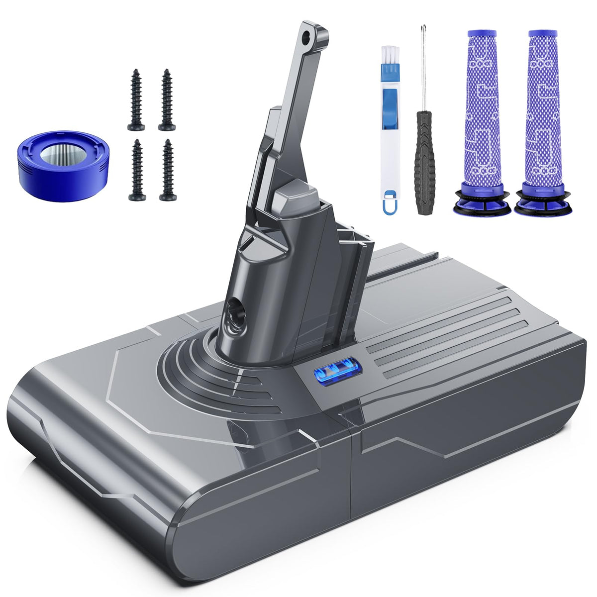 Morpilot V8 battery on charging dock for extended daily cleaning