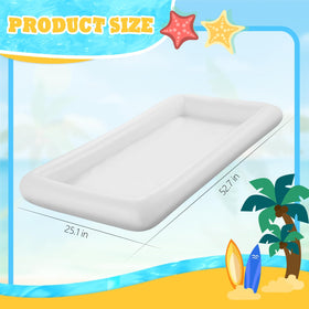 MorTime inflatable ice serving tray with pump included for quick setup at parties.