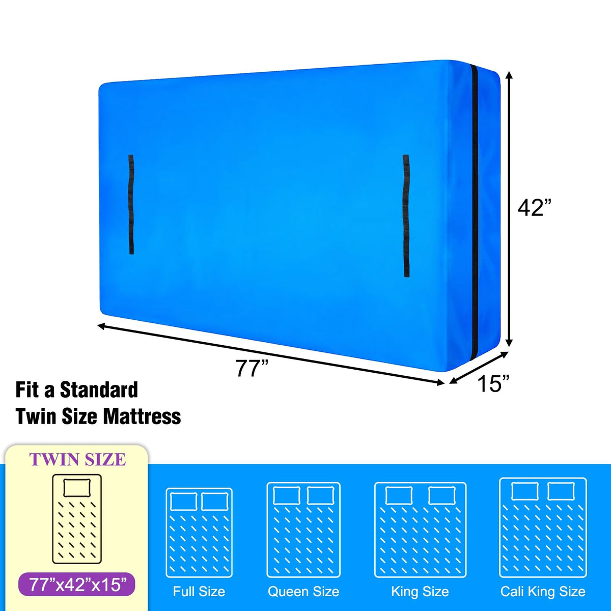 MorTime Mattress Bag eight handles allow secure lifting and easy stair transport.