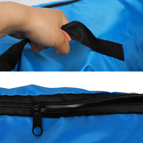 MorTime Mattress Bag folded for compact storage and reuse.