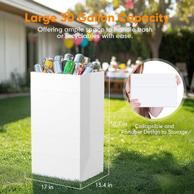 Moryimi collapsible trash can folds flat for storage.