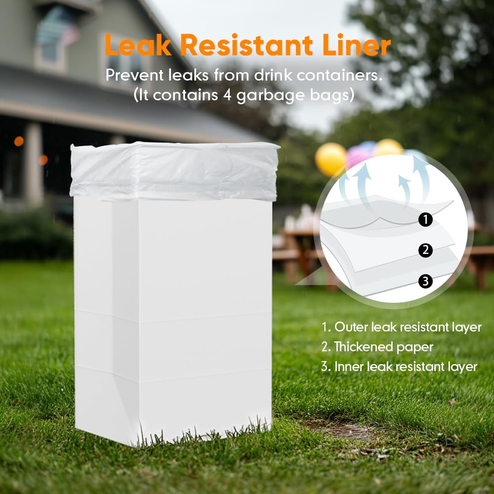 Moryimi leak-resistant liner with sorting stickers keeps trash tidy.