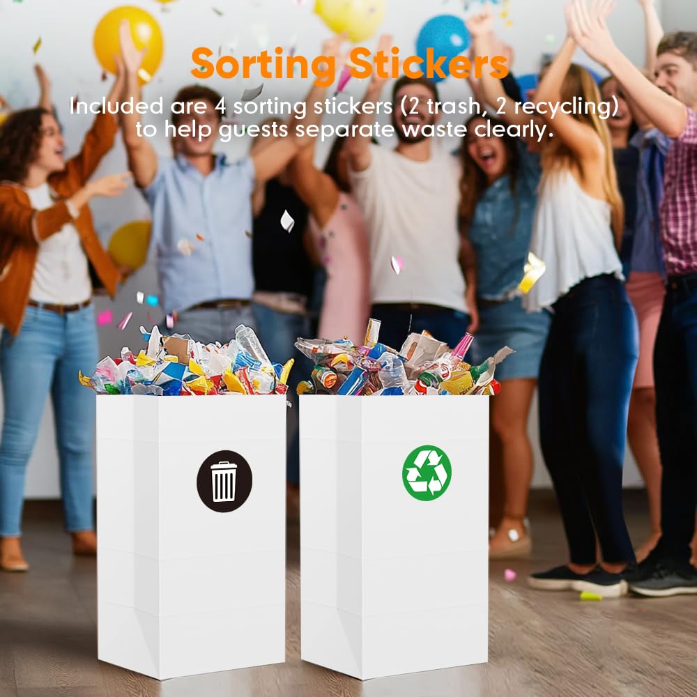 Moryimi party trash can in use at event.