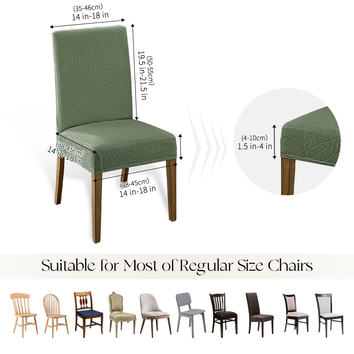 MOSAYT banquet-ready slipcovers green protect chairs during gatherings.