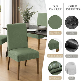 MOSAYT dining chair protector green slipcover for chairs during events.