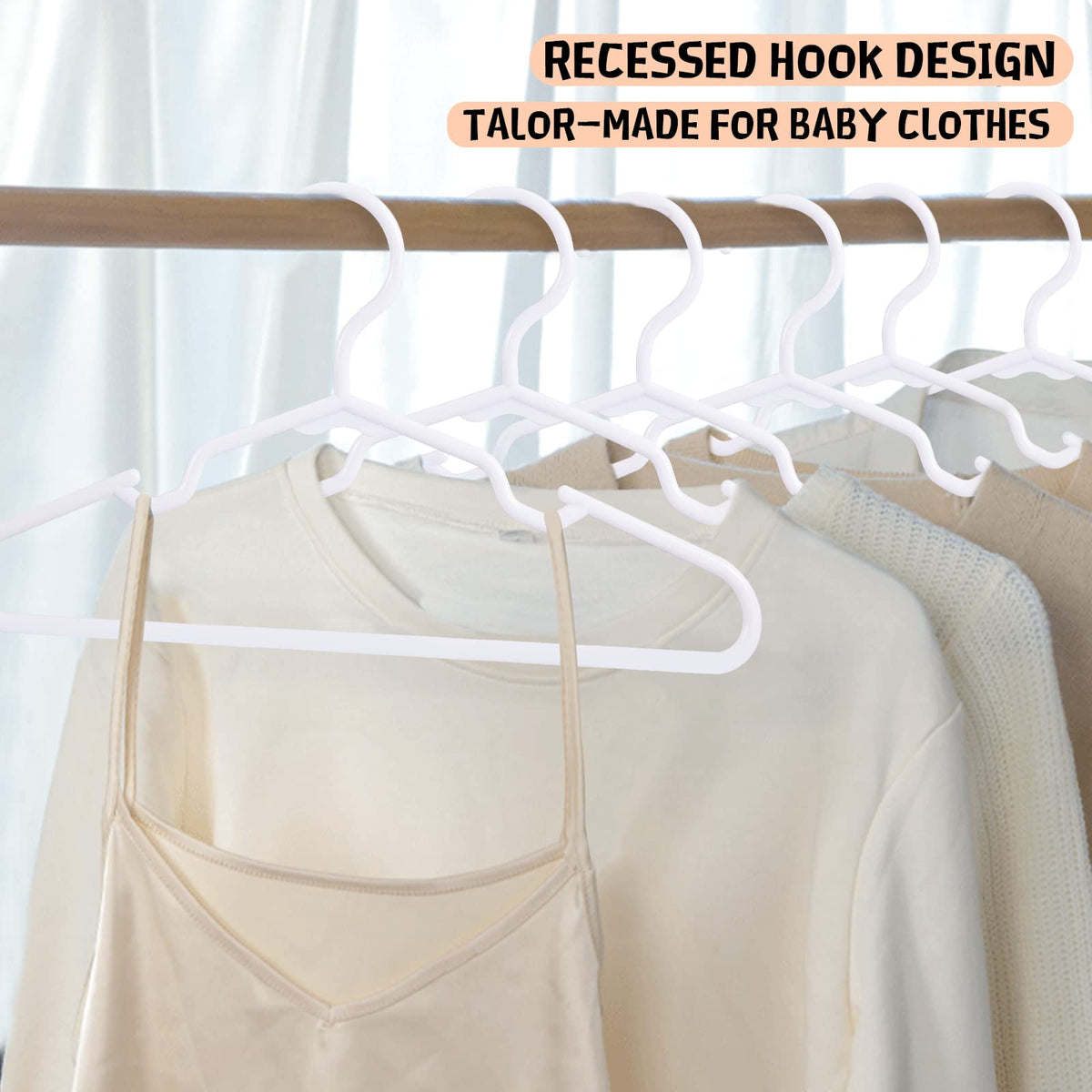 Mosearon rust-proof and fade-resistant hangers stay pristine through washing and daily use.