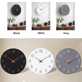 Mosewa clock showing rose gold Arabic numerals for easy reading.