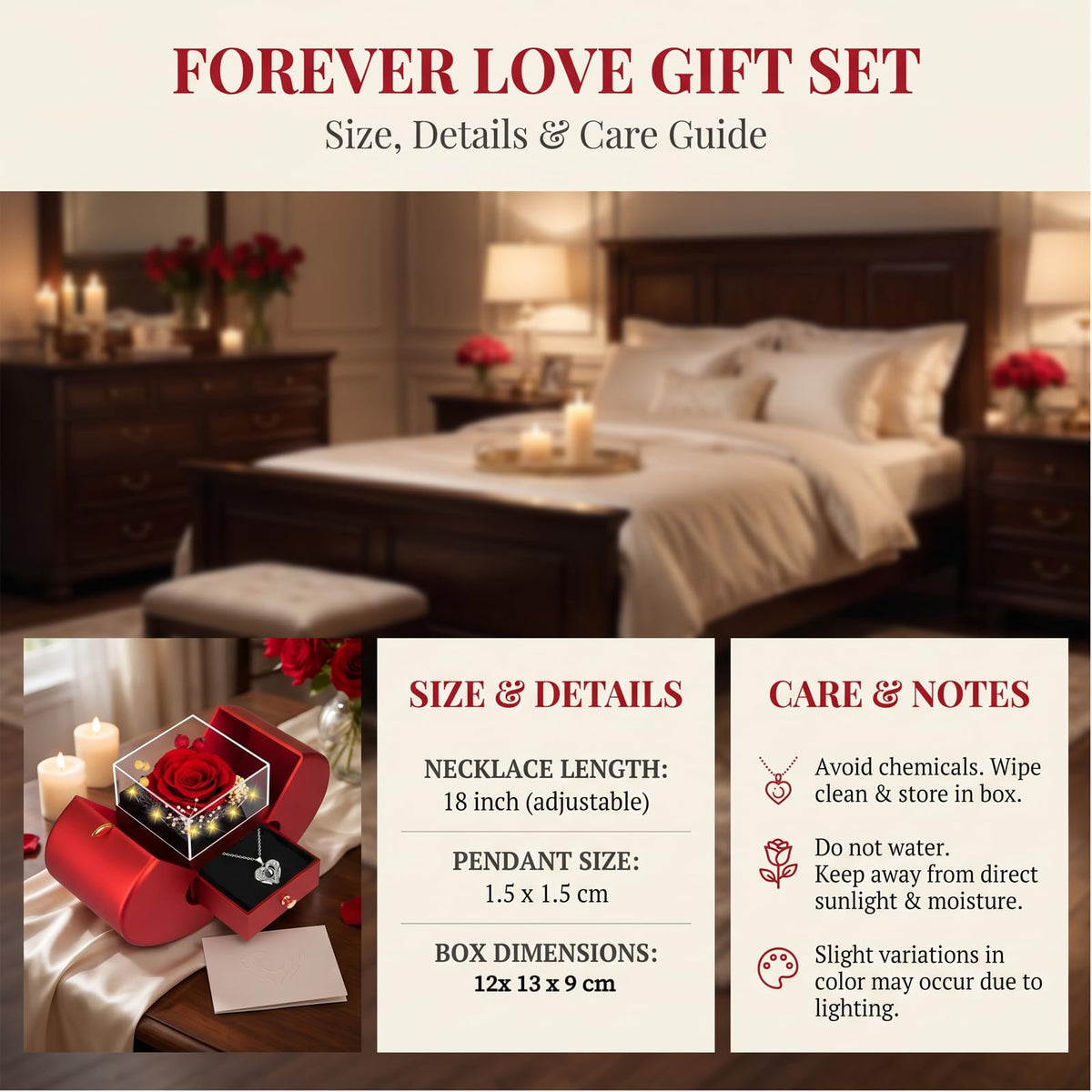 Moshen preserved rose gift box inside view highlighting ready-to-gift presentation
