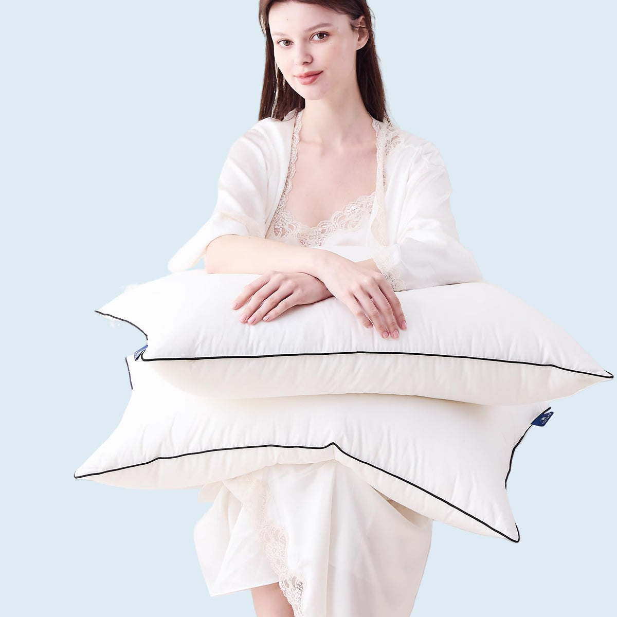Care instructions icon for easy maintenance of Mosluna pillows.