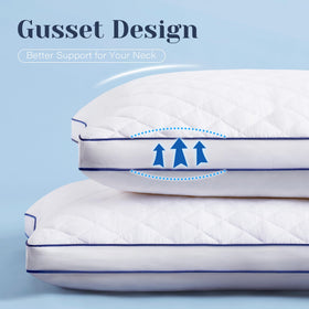 Mosluna memory foam 2-pack on bed demonstrates versatile sleeping positions