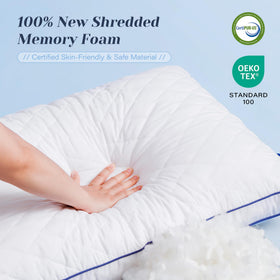 Mosluna pillow cover close-up highlighting breathable microfiber shell