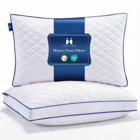 Mosluna shredded memory foam pillows queen pack front view with cooling comfort