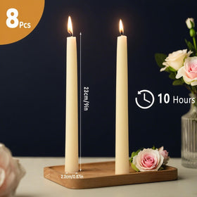 MOSROAD beeswax candles eight-pack in gift box ideal for gifting