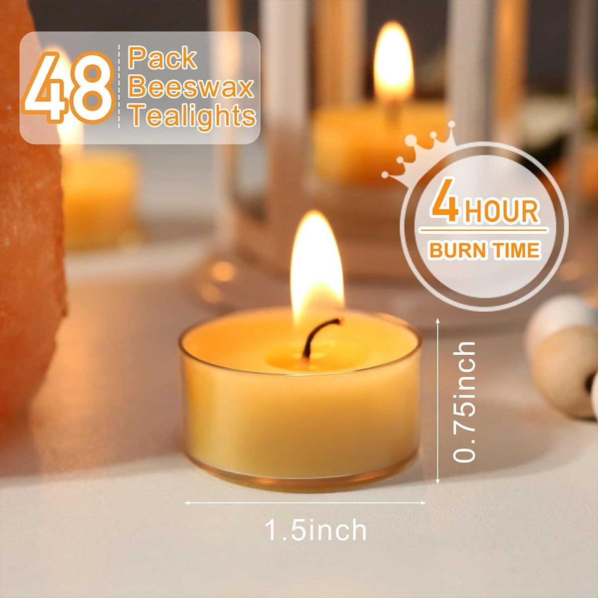 MOSROAD standard-size tealights fit most holders for elegant event décor.