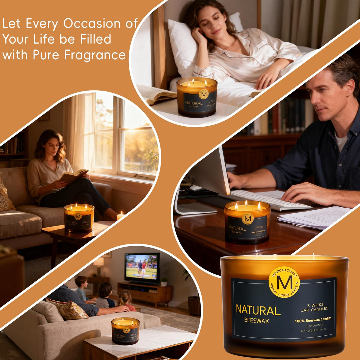MOSROAD clean burn with paraffin-free formula for safe use around family