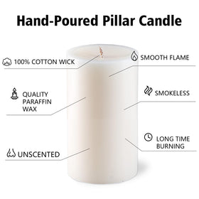MOSROAD ivory pillar candle centerpiece in use at an event table