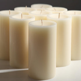 MOSROAD ivory pillar candles 12-pack set for elegant table decor