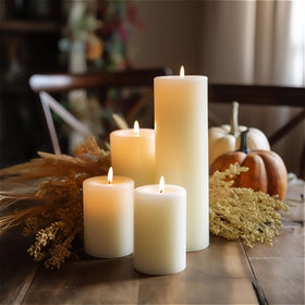 MOSROAD ivory pillar candle centerpiece with varying heights for elegant tables