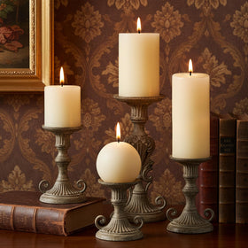 MOSROAD Rustic Ivory candles showcase textured finish for rustic farmhouse decor.