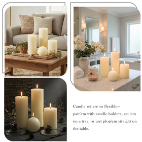 MOSROAD Rustic Ivory candle set ideal for gifting and festive table styling.