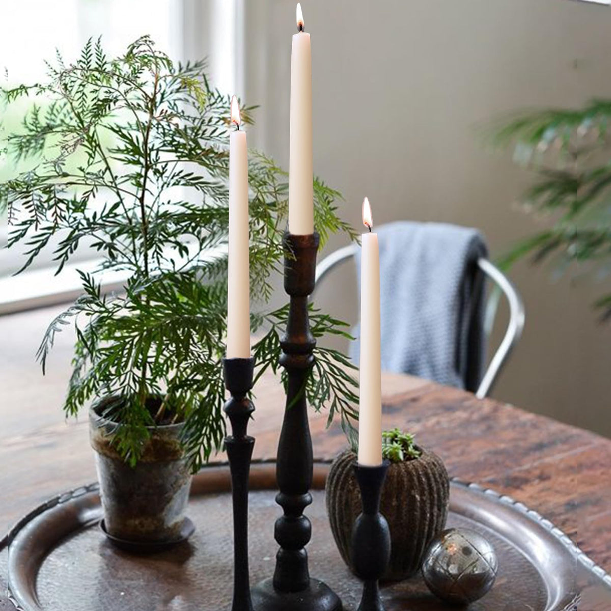 MOSROAD standard-size taper candle fits most holders with 0.87 inch diameter