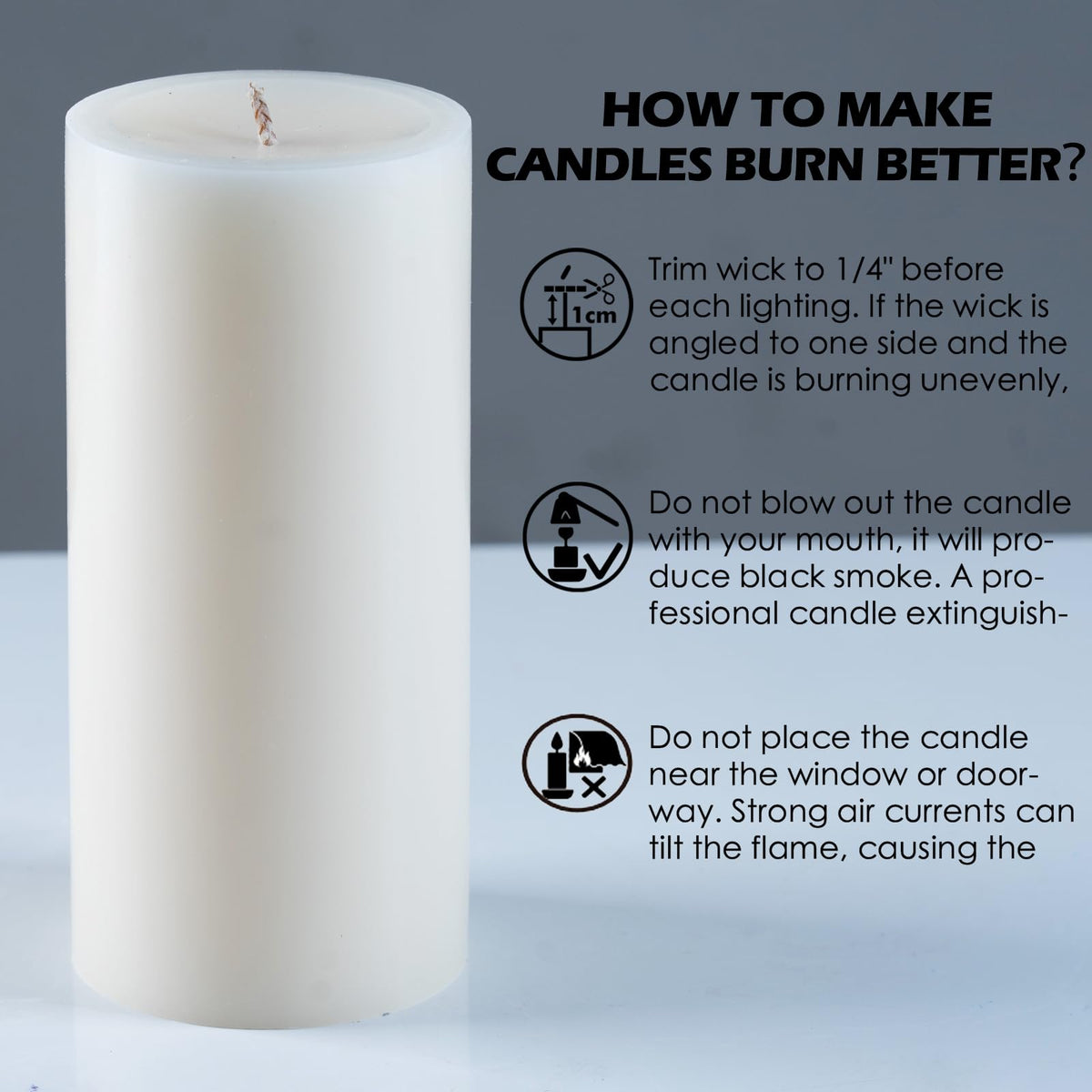 Wedding centerpieces glow softly with MOSROAD ivory pillar candles.